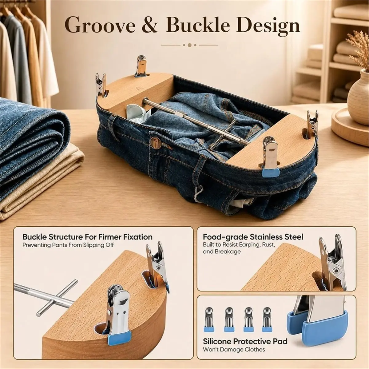 Pants Stretchers for Jeans ,Waist Waistband Stretcher, Heavy Duty with the Handle is Easy to Stretch