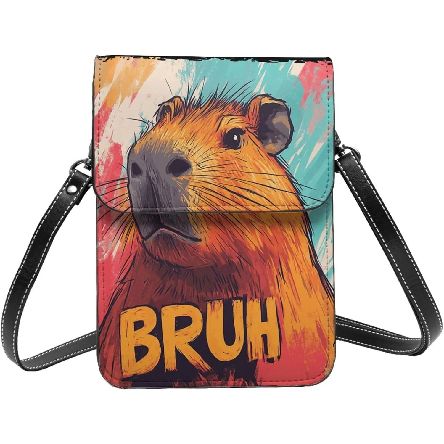 

Сумка для телефона из крокодиловой кожи Capybara Riding, кошелек через плечо, модный кошелек с регулируемым ремешком для женщин