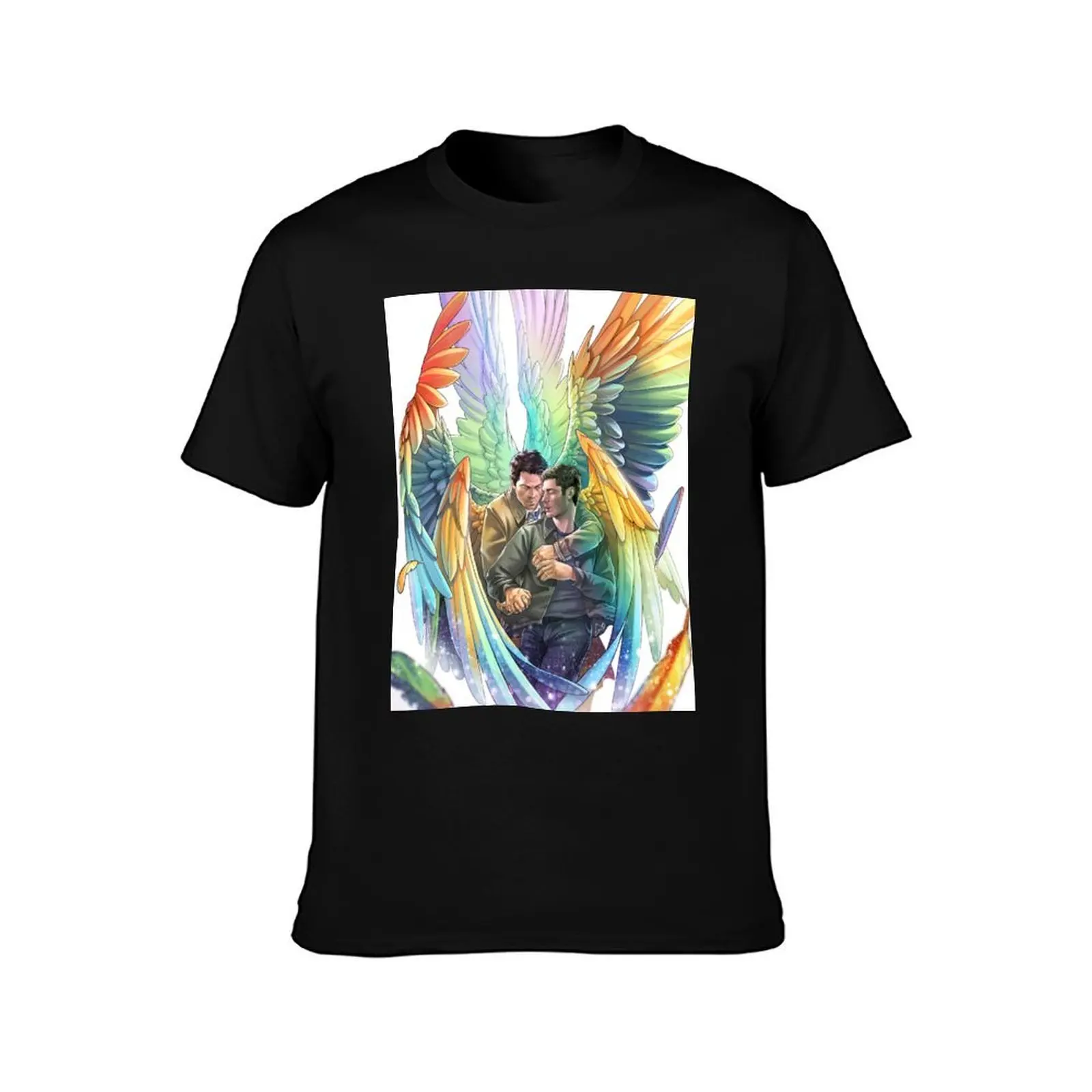 Destiel Rainbows T-Shirt Soft Basic Cotton Short Sleeve Tee T-Shirt