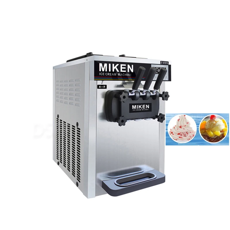 Desktop Soft Ice Cream Machine 5.8L Hopper 304 Food Grade Stainless Steel Frozen Yogurt Machine