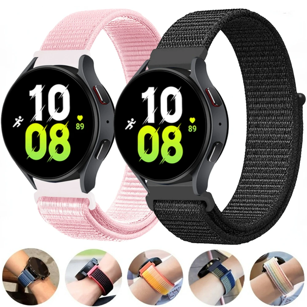 

20mm 22mm Nylon Band for Samsung Galaxy Watch 4 5 44mm 40mm/Pro 45mm/Active 2 Gear S3 Correa Bracelet Huawei GT 2 2e 3 Pro Strap