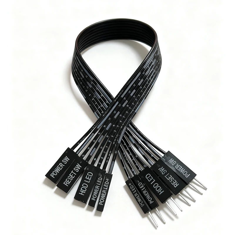 Desktop motherboard switch jumper 8p extension cable, power on/off restart motherboard revolving mother extension line