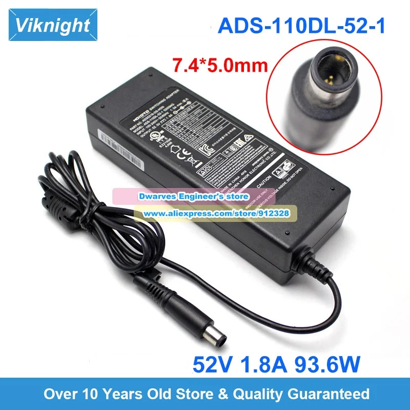 ADS-110DL-52-1 520094G Power Adapter 52V 1.8A ADS5218-OS-HON Charger For Network Video Recorder NVR301-16L-P8