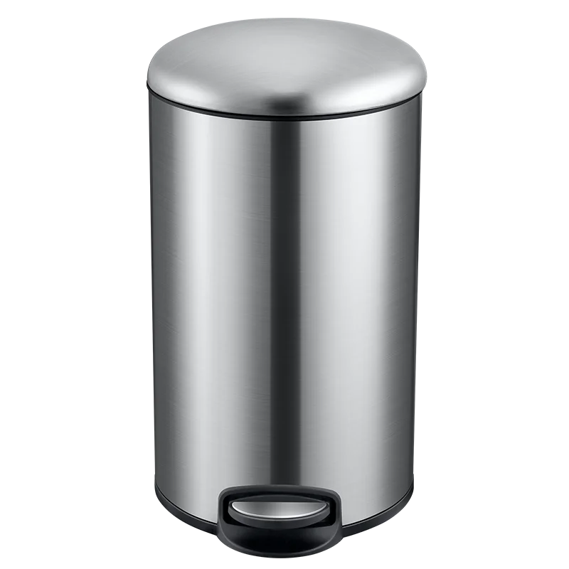 

TLL Stainless Steel Trash Can Household Living Room High-End Kitchen Innovative Foot with Lid