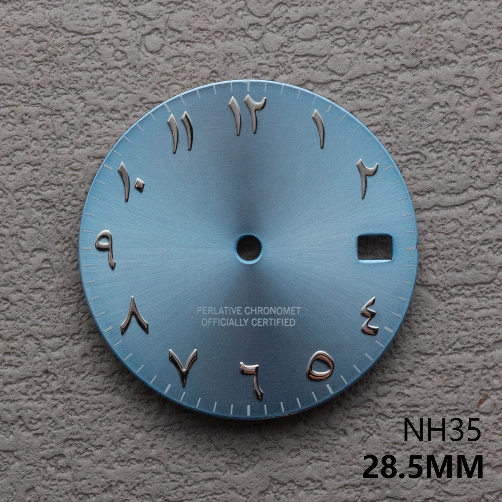 Logo S de 28,5mm, Dial árabe adecuado para NH35/NH36, movimiento automático japonés, compatible con 3/3, 8/4, 2 en punto, accesorios de modificación