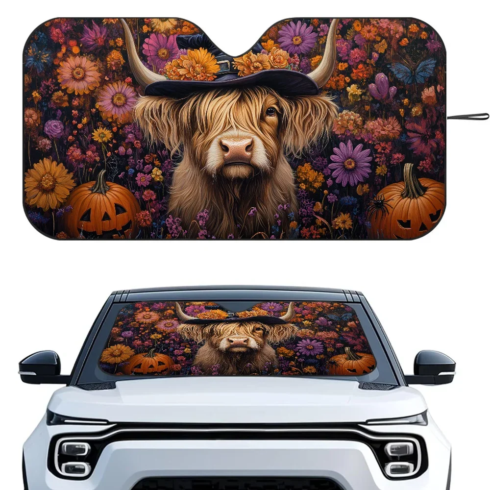 

Highland Cow Car SunSha теплоизоляционная алюминиевая пленка лобовое стекло солнцезащитные козырьки УФ-лучи блоки автомобильный солнцезащитный козырек протектор