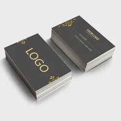 Business Card Customized Logo Gold Foil Business Card Name Cards Gold Card Hot Stamping Logo Printed Cards