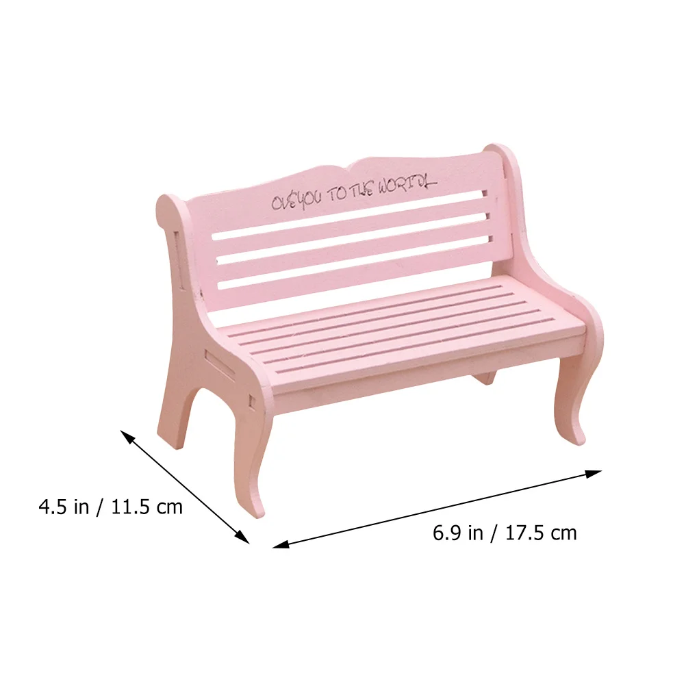 1Pcs Holz Bank Kreative Langlebige Miniatur Möbel Zubehör Wohnkultur Micro Landschaft Foto Prop