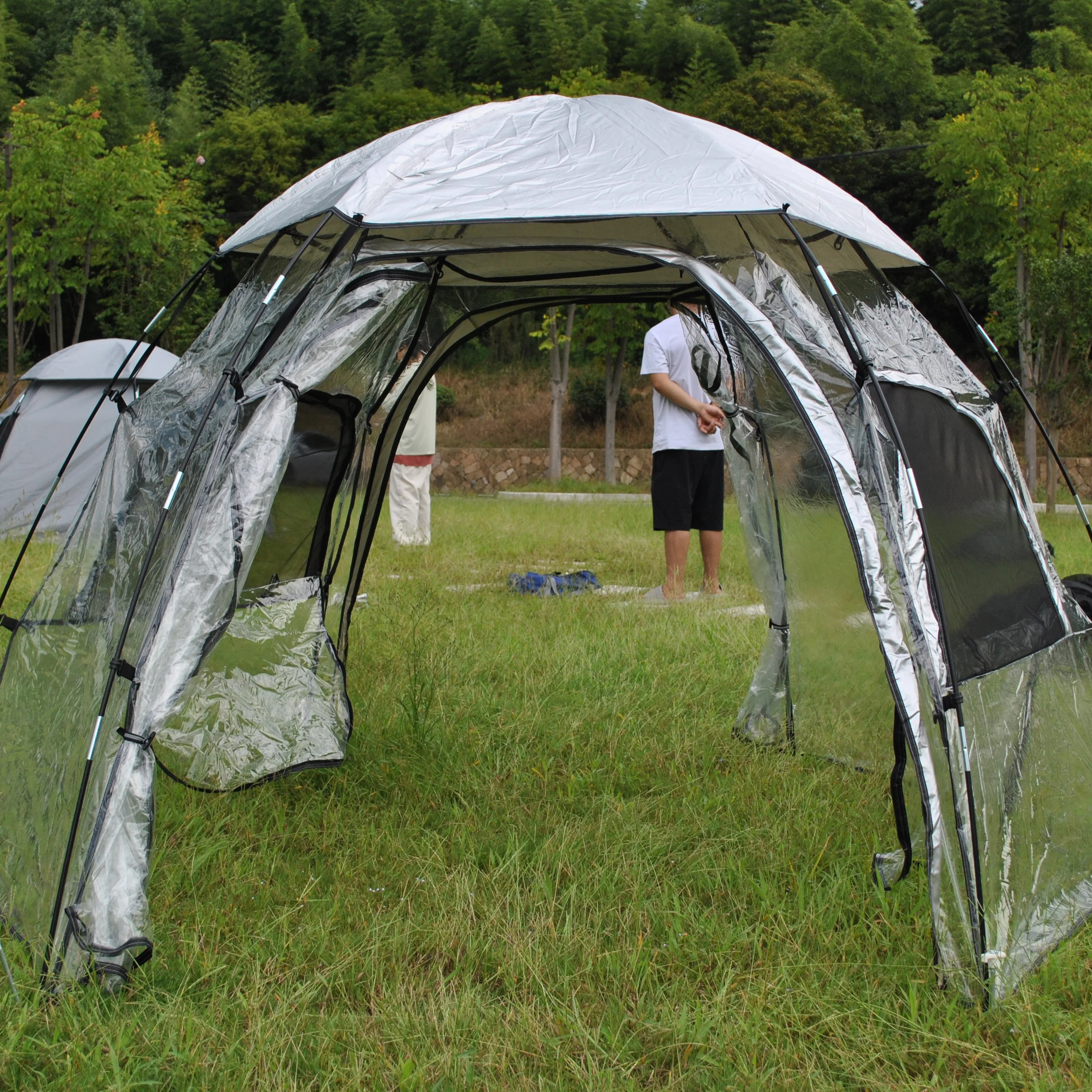 All Weather Sport Tent,Bubble Tent with Ventilation Port and Removable Top Cover,Clear Weatherproof Sun Shelter for Outdoor