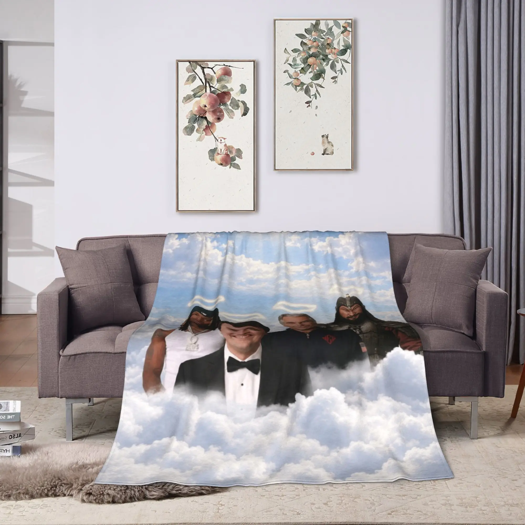 Charlie Kirk Heaven Angels Meme Blankets Super Soft  Throw Blanket Winter Adults Chair Sofa Bed Travel Bedspread