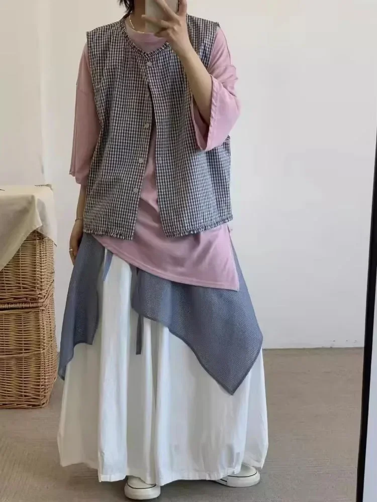 2025 Faldas Mujer De Moda Falda tejida Y2k ropa De Mujer moda vendaje Jupe Casual verano Saia Irregular ahuecado ​ faldas