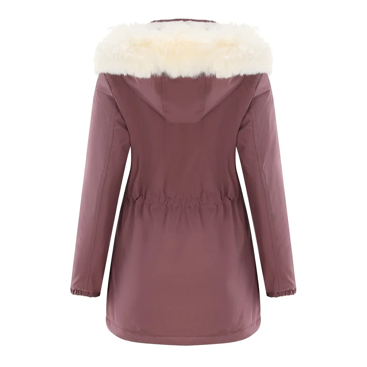 Damska kurtka zimowa dwustronna ciepła kurtka bawełniana odpinany kaptur długi rękaw zamek błyskawiczny gruba kurtka bawełniana kołnierz futrzany parki nowa