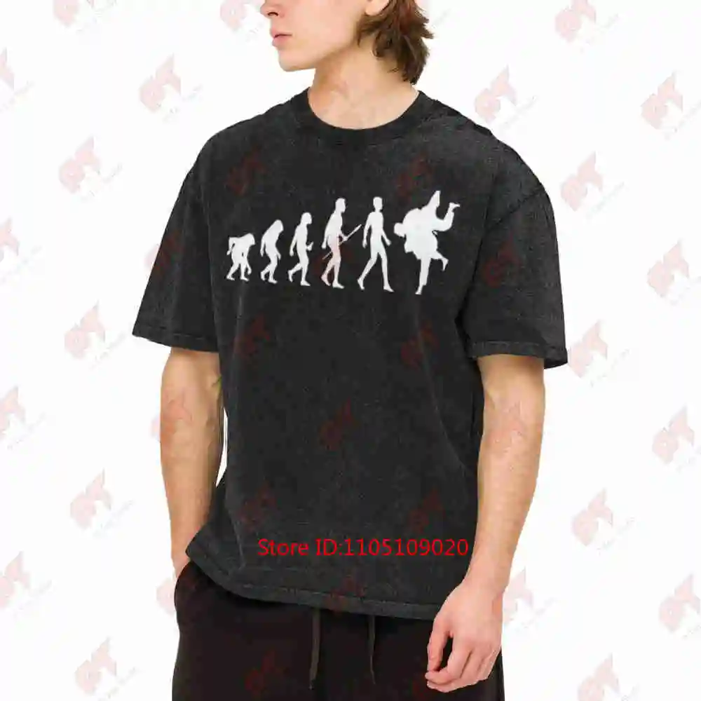 Judo Evolution Ju-Jutsu Vintage Washed Tee Pure Cotton T-Shirt