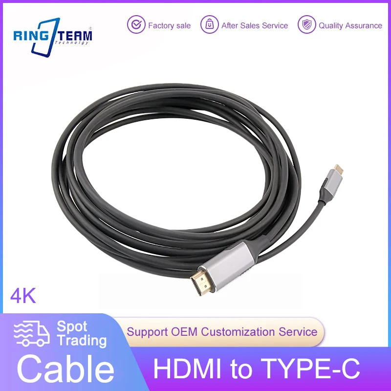 

Адаптер USB C-HDMI, 4K, кабель Type-C-HDMI, конвертер для MacBook, ПК, ТВ, дисплей, порт, адаптер HDMI, Тип C-HDMI