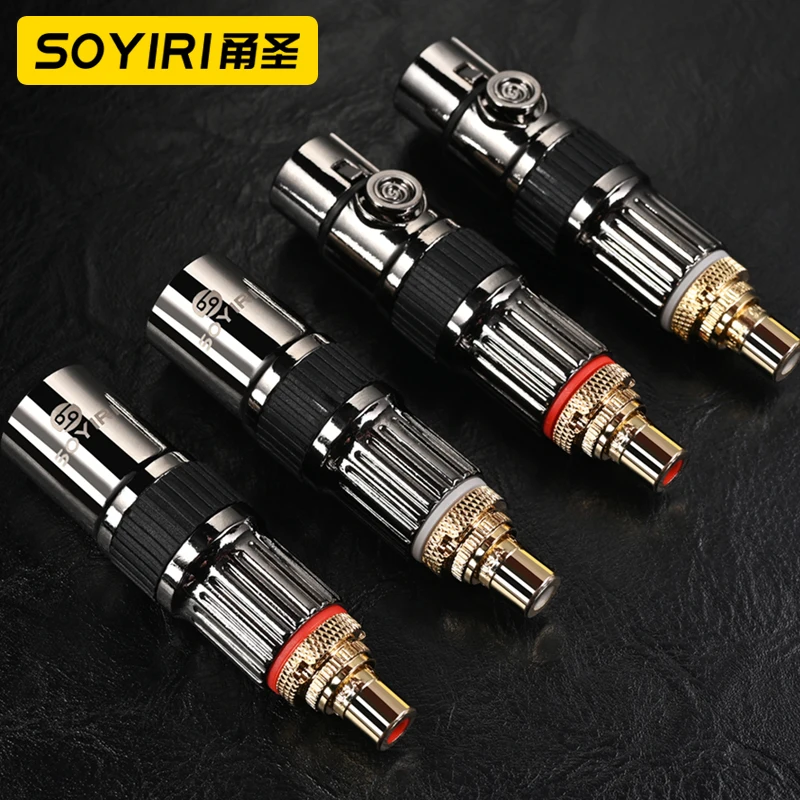 SOYIRI CGP RCA F إلى XLR M إلى F قابس مهايئ زهر البرقوق XLR كابل الصوت اتصال مكبر للصوت تمديد لرسو السفن المكونات