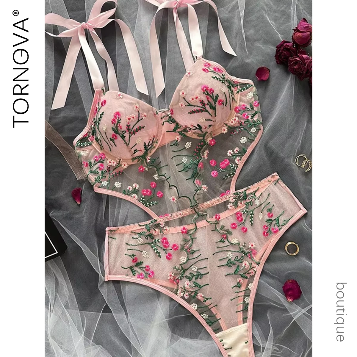 

Tornova Lingerie Ladies Bra Panties Sets Lingeries for Woman Set Sexy Wear Set Women Female Lingerie Femme Sexys Choice Thong