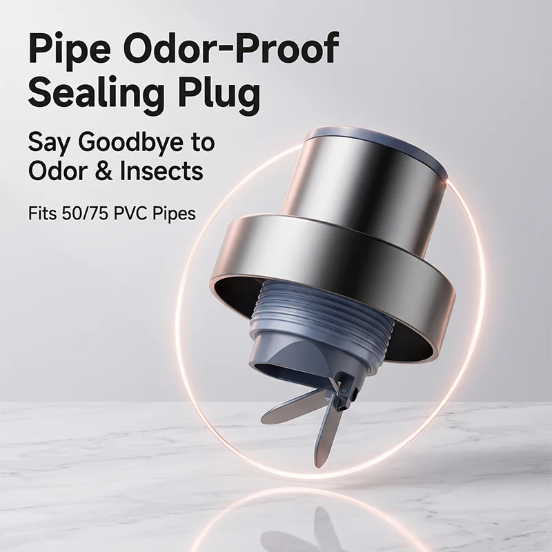 Sewer Pipe Check Valve Anti Odor Drain Plug Tee Connector For 50mm 75mm PVC Pipe Dishwasher Washing Machine Adapter Joint