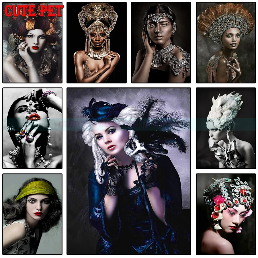 

Модная женская алмазная живопись «сделай сам», полная квадратная круглая алмазная вышивка крестиком, индивидуальная девушка, новые поступления, декор для гостиной