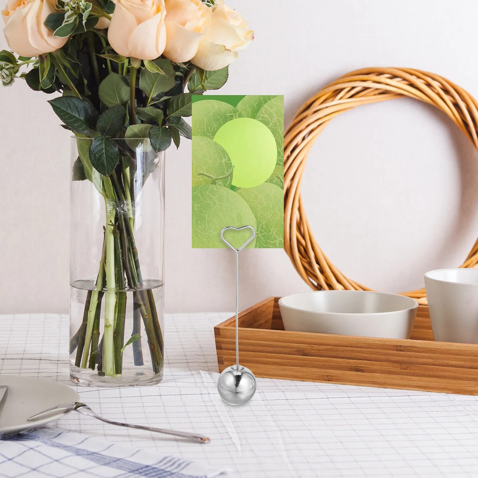 Photo Clip Metal Base Desktop Memo Holder Detachable Vertical Note Holder for Office Desk Wedding Table Number Stand Creative