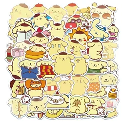 Cute Sanrio Pompom Purin Stickers Hello Kitty Graffiti Decals PVC Waterpoorf DIY Suitcase Guitar Skateboard Sticker Kids Toy