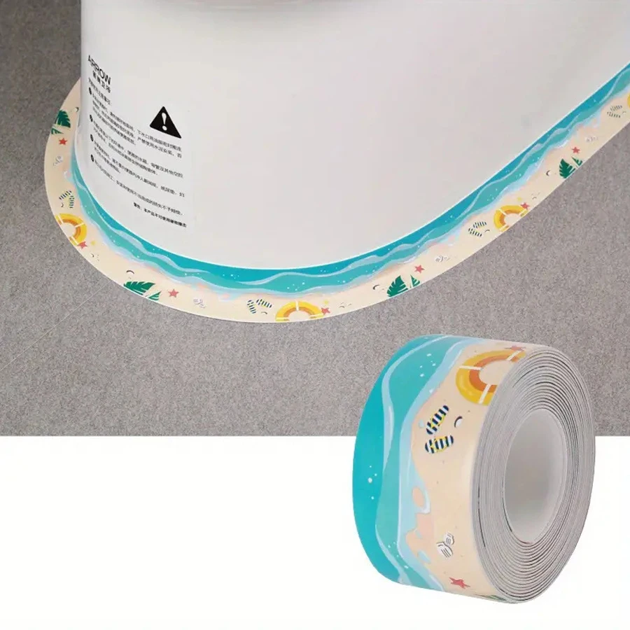 New Version 3.2m PVC Waterproof Sealing Tape for Bathroom Sink, Shower, Bathtub and Toilet - Self Adhesive Wall Sticker