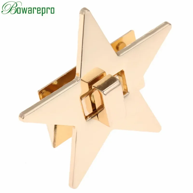 bowarepro Star Metal DIY Clasp Turn Twist Lock For Shoulder Bag Handbag Purse Accessories High Quality 1PC
