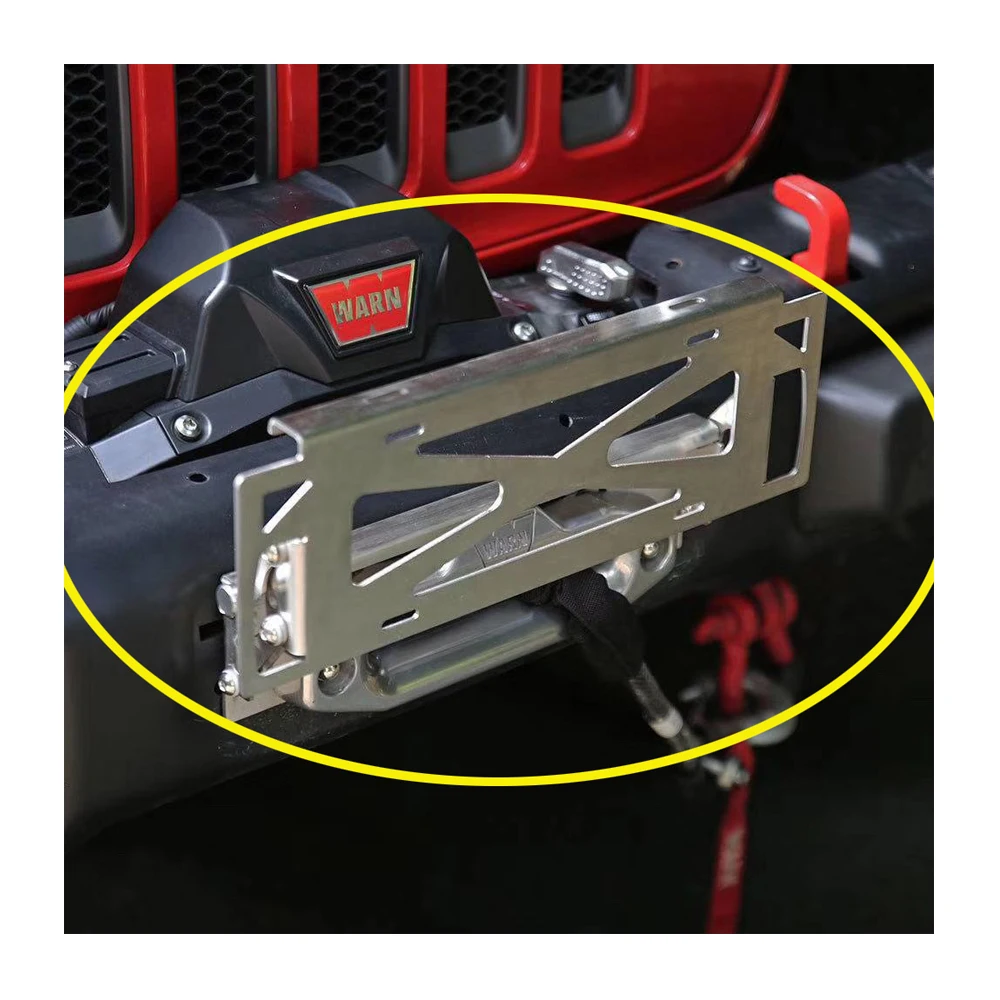 Lantsun JL1184-2 License Plate Frame For Jeep For Wrangler License Plate Holder Stainless Steel Registration Plate Holder
