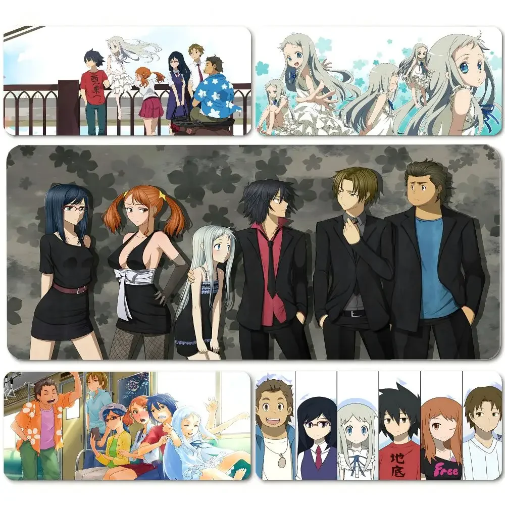 anime Anohana: The Flower We Saw That Day Mouse Pad MousePad Stitched Edge Waterproof Desk Mat Anti-Slip Rubber Base for PC