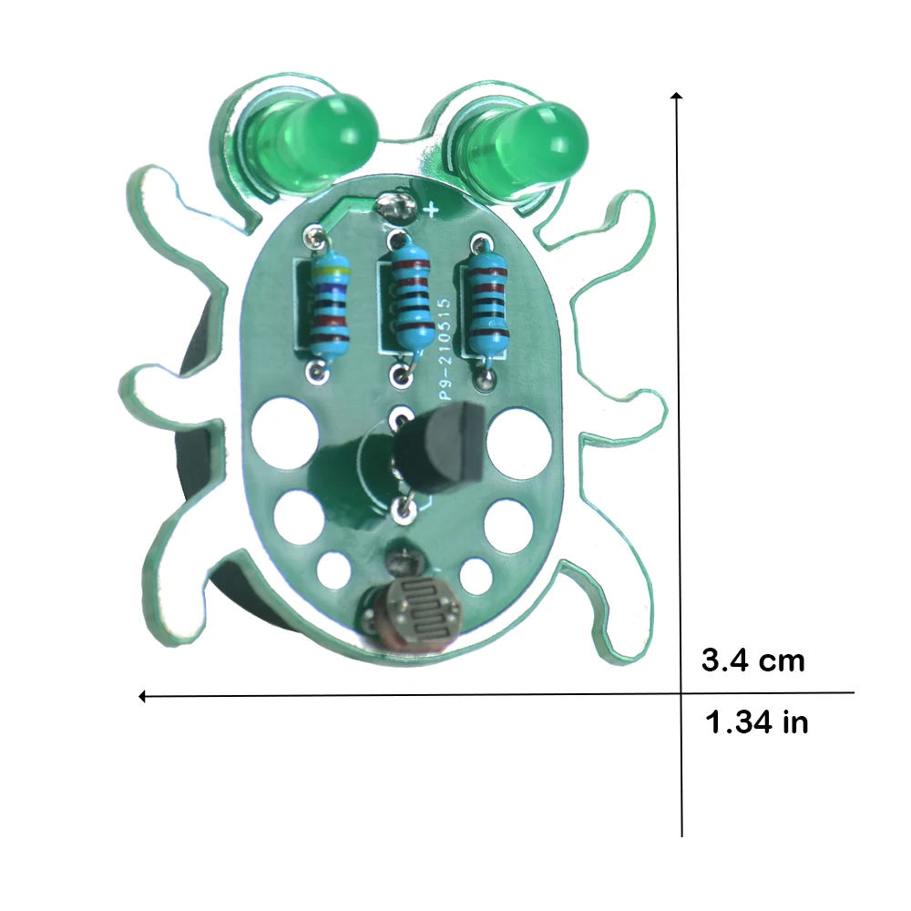 Weevil Eye DIY Electronic Beginner Learn To Solder Fun Kit Handmade Gift  (Red. Yellow. Green White Blue Black Purple )