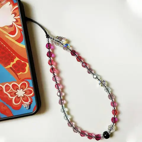 Hight Quality Crystal Beads Chain for Cell Phone Case Skull Charm Phone Straps Wholesale Telephone Lanyard Jewelry