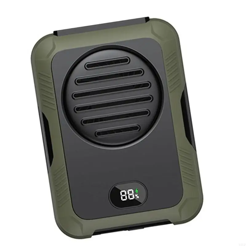 Y5LF Wearable Waist Fan 2000mAh Clip Fan Rechargable Cooling Fan ABS Texture Portable Fan Present for Sports Enthusiasts