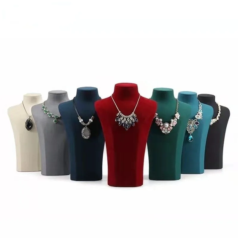 Luxury Jewelry Display Mannequin Counter Necklace Displays Stand Shoot Necklaces Display Model Fashion Jewelry Displays Rack