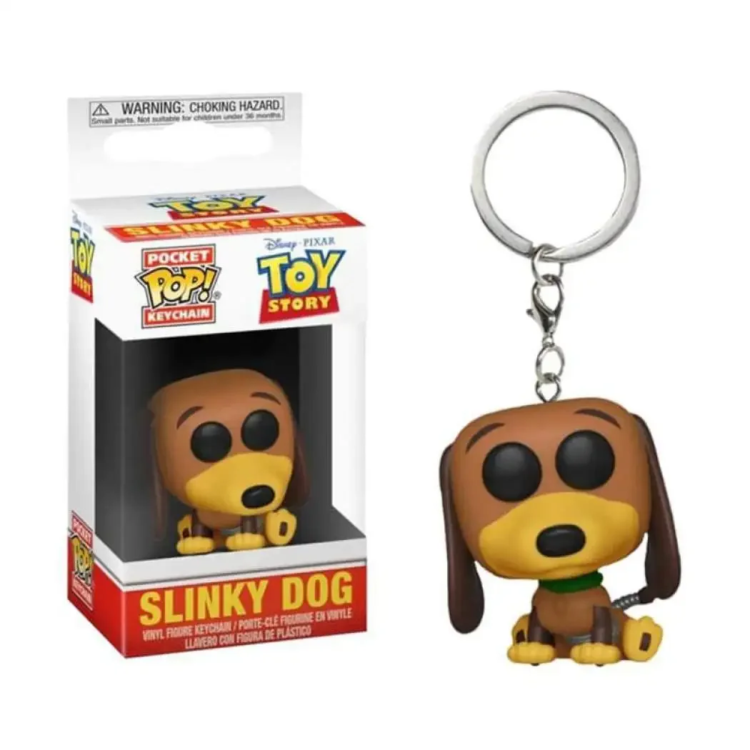 Disney movie FUNKO Pop Toy Story 4 Slinky Dog Buzz Lightyear Alien Woody Forky Keychain PVC Action Figure Model Toy For Children - view 3