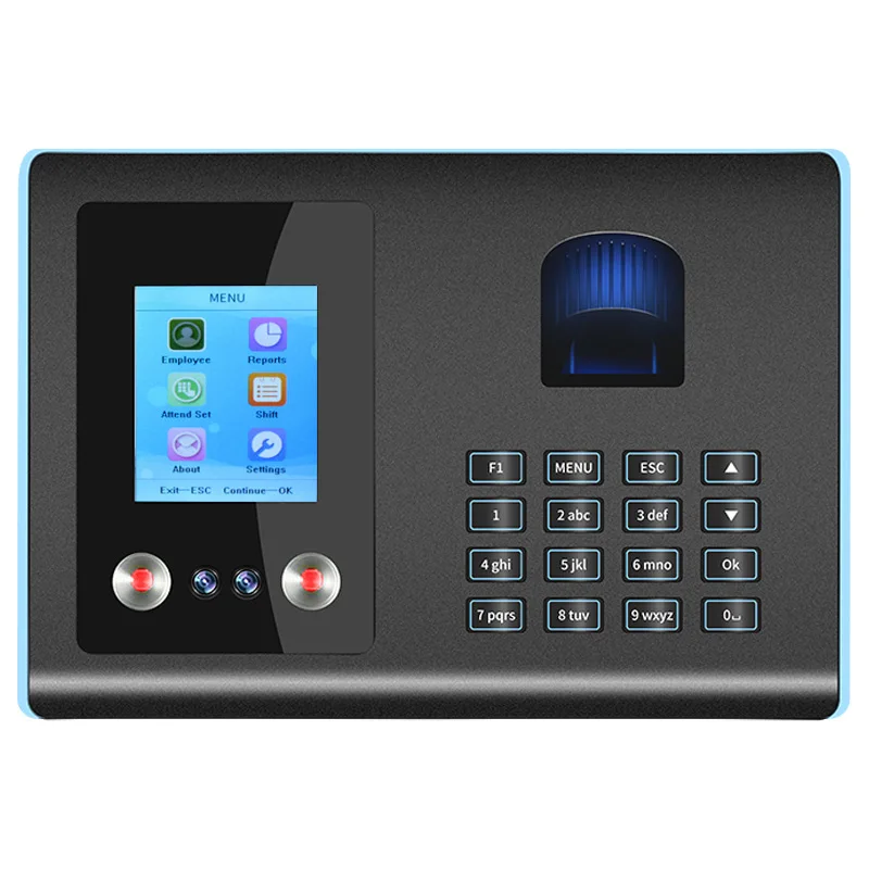 FA01 Face Fingerprint Attendance Machine English Portuguese Spanish Japanese French Face Fingerprint Password Time Attendance