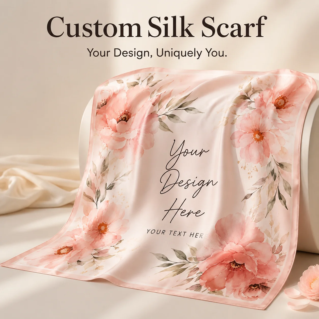 Personalized Graduation Silk Scarf Custom Photo Memory Scarf Class Reunion Keepsake Gift