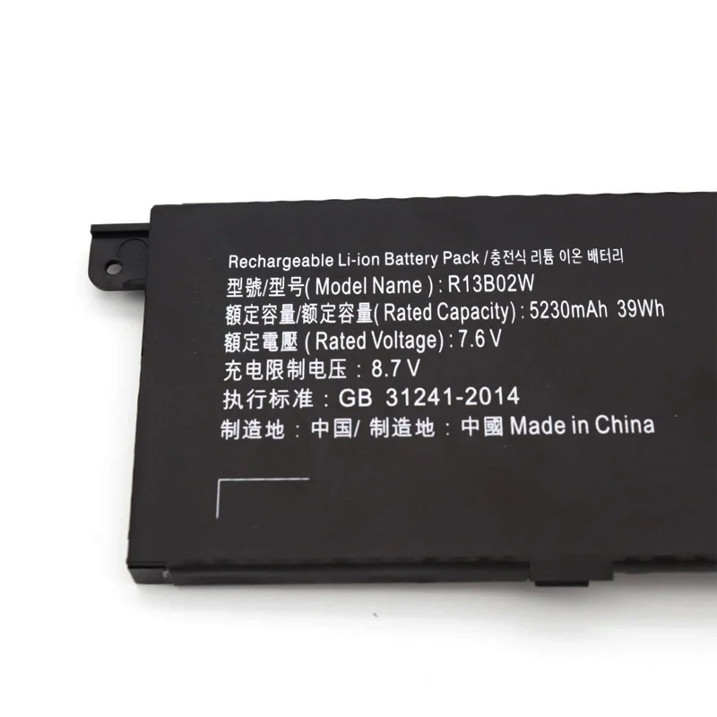 JCbatterystar New R13B01W R13B02W Laptop Battery For Xiaomi Mi Air 13.3