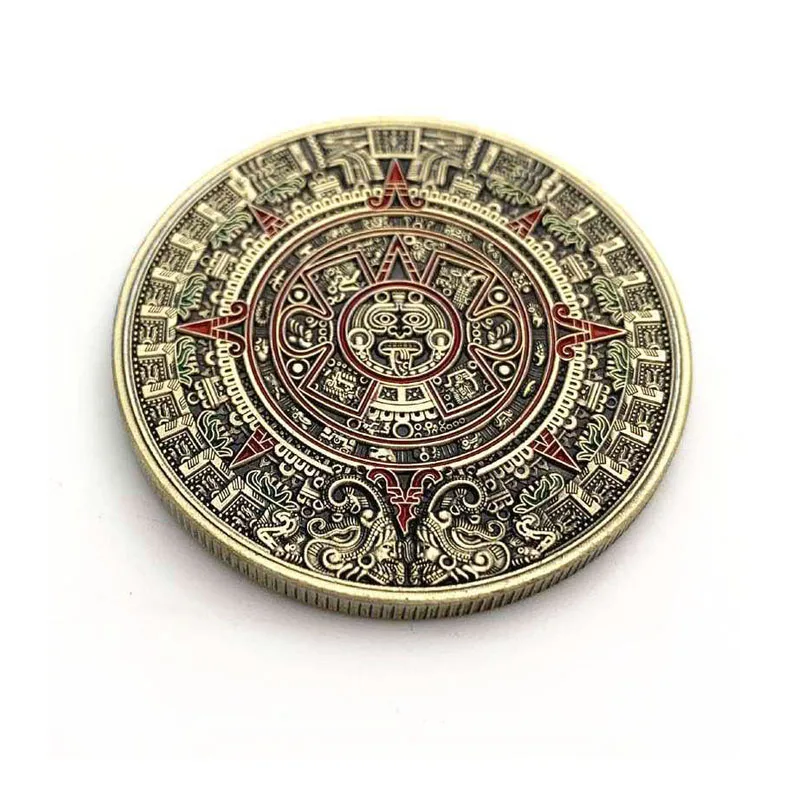 MaYa Aztec Calendar Lucky Challenge Coin Flipping Decision Making And Fun Quiet Cool Gadgets Stuff Gifts Fidget Toys Adults Kids