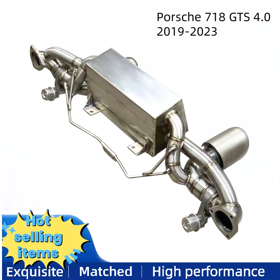 

Cat back exhaust For 2019-2023 Porsche 718 GTS 4.0 Stainless Steel valve Exhaust System Muffler Car exhaust pipe modification