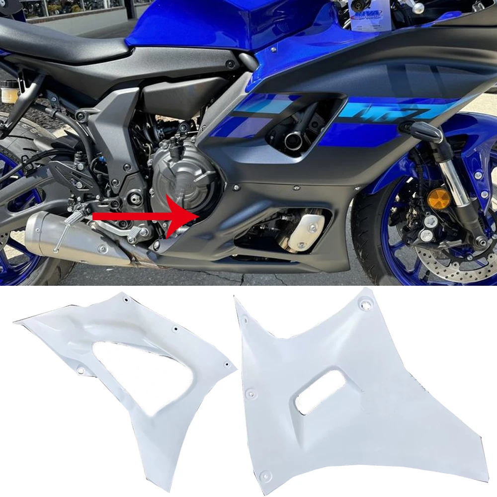 

YZF R7 Нижняя боковая панель двигателя, спойлер, защита обтекателя для Yamaha YZF-R7 2022 2023 2024 YZFR7, часть мотоцикла под капотом