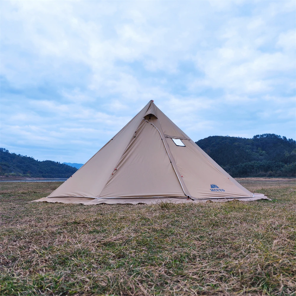 Tipi Tente Chaude Pour 5-8 Personnes - Avec Poêle - Camping Randonnée - Nylon Alu
