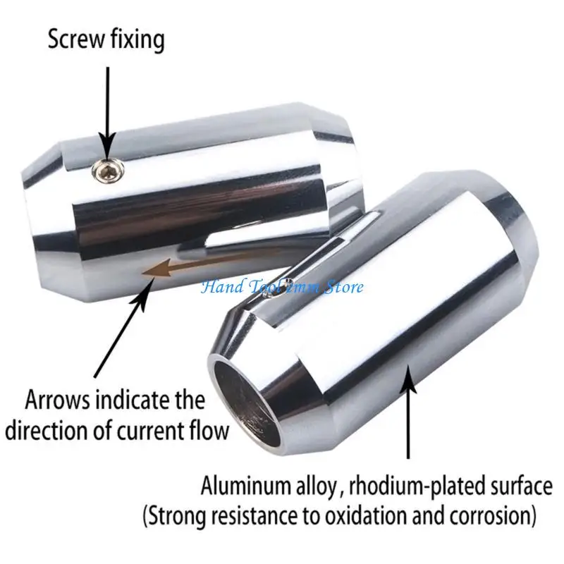 

H37F 2Pairs Rhodium Plated Speaker Cable Splitters Auditory Wire Dividers Arrangement High Strength for Sound Equipment