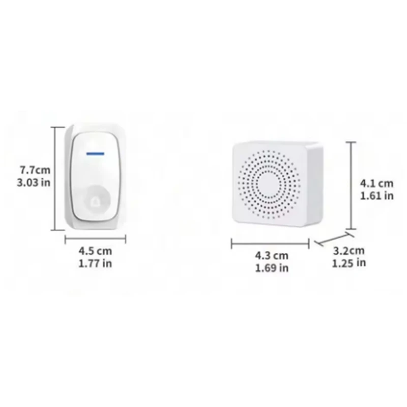 A39Q-Wireless Doorbell Home Intelligent Welcome Doorbell Waterproof 150M Remote USB Plug Easy To Install No Wiring Required