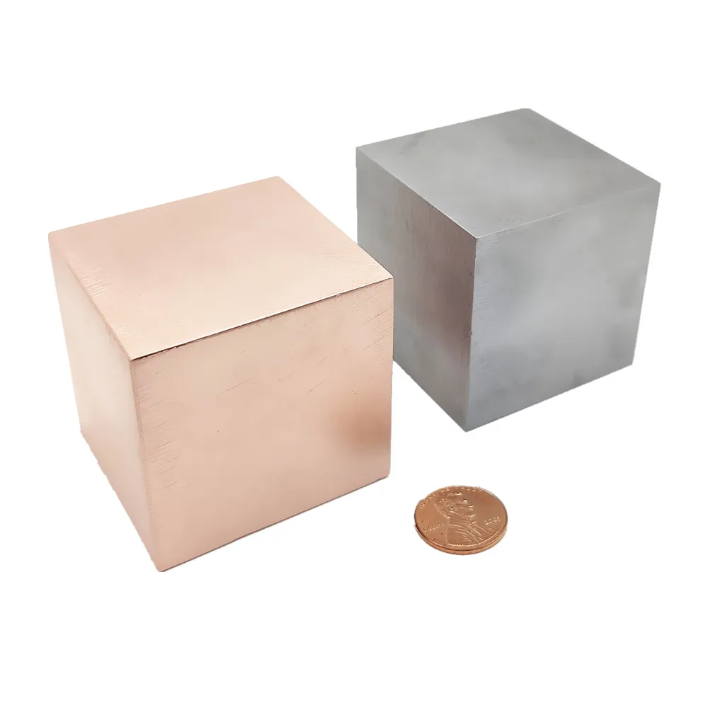 Molybdenum Nickel Iron Copper Block Aluminum Density Cube Element Collection Handmade Craft Hobby 20mm 30mm 40mm 50mm