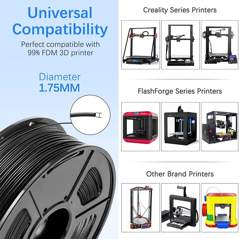 JAYO PLA matte DC 3D Printer Filament 1 Roll/1.1KG 1.75mm Filament Environmental Material For 100%No bubbel Printers