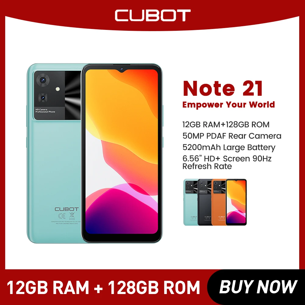 Global Cubot Note 21 Smartphone 12GB+128GB 6.56