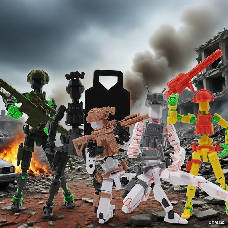 Soldados militares13 figuras de ação t13 figura 3d impresso multi-articulado móvel sorte 13 figura de ação manequim diy montagem brinquedos