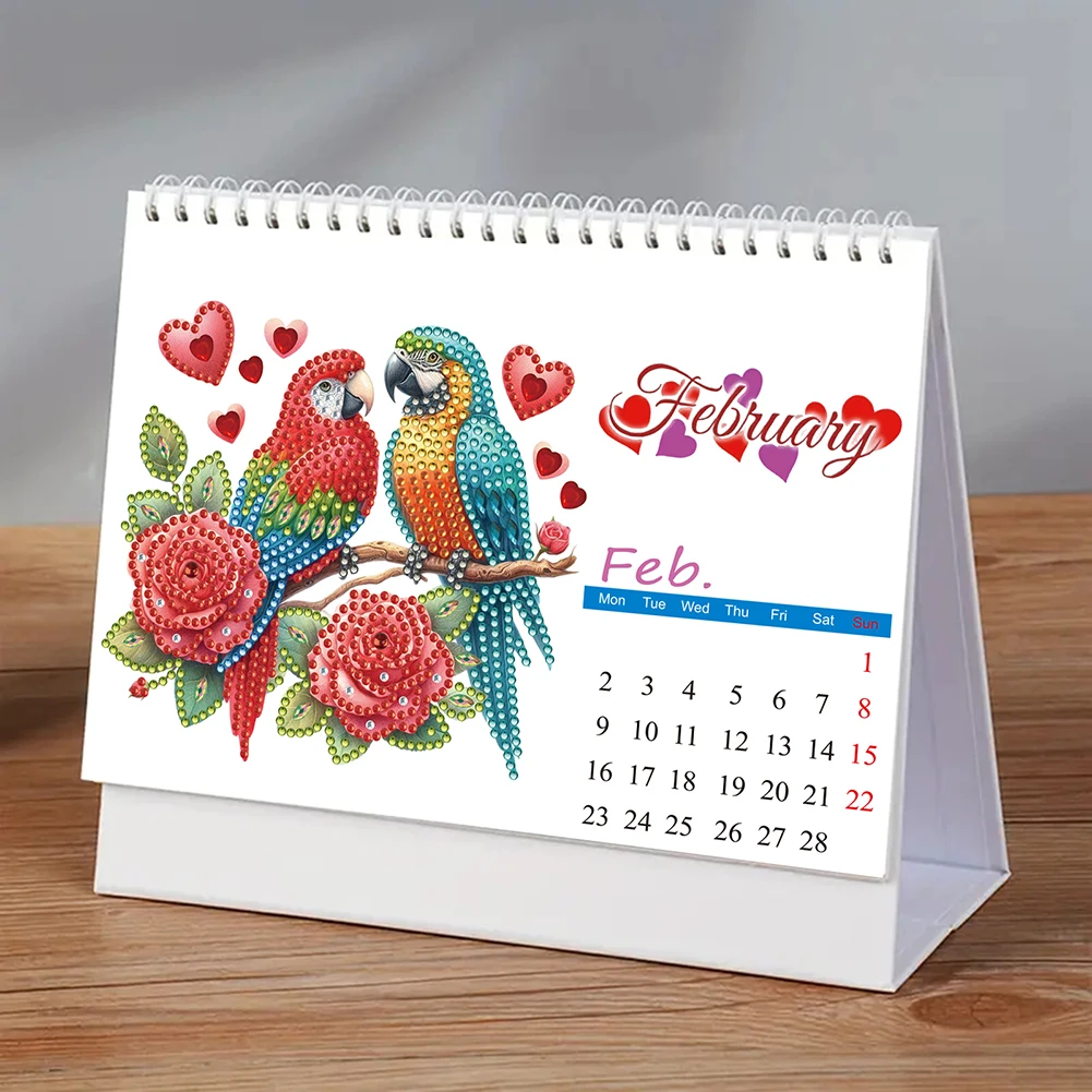 

5D/DIY Calendar Diamond Painting Calendar Kit Diamond Art Paper Desk Calendar Diamond Decorations Calendar for Home Office Decor