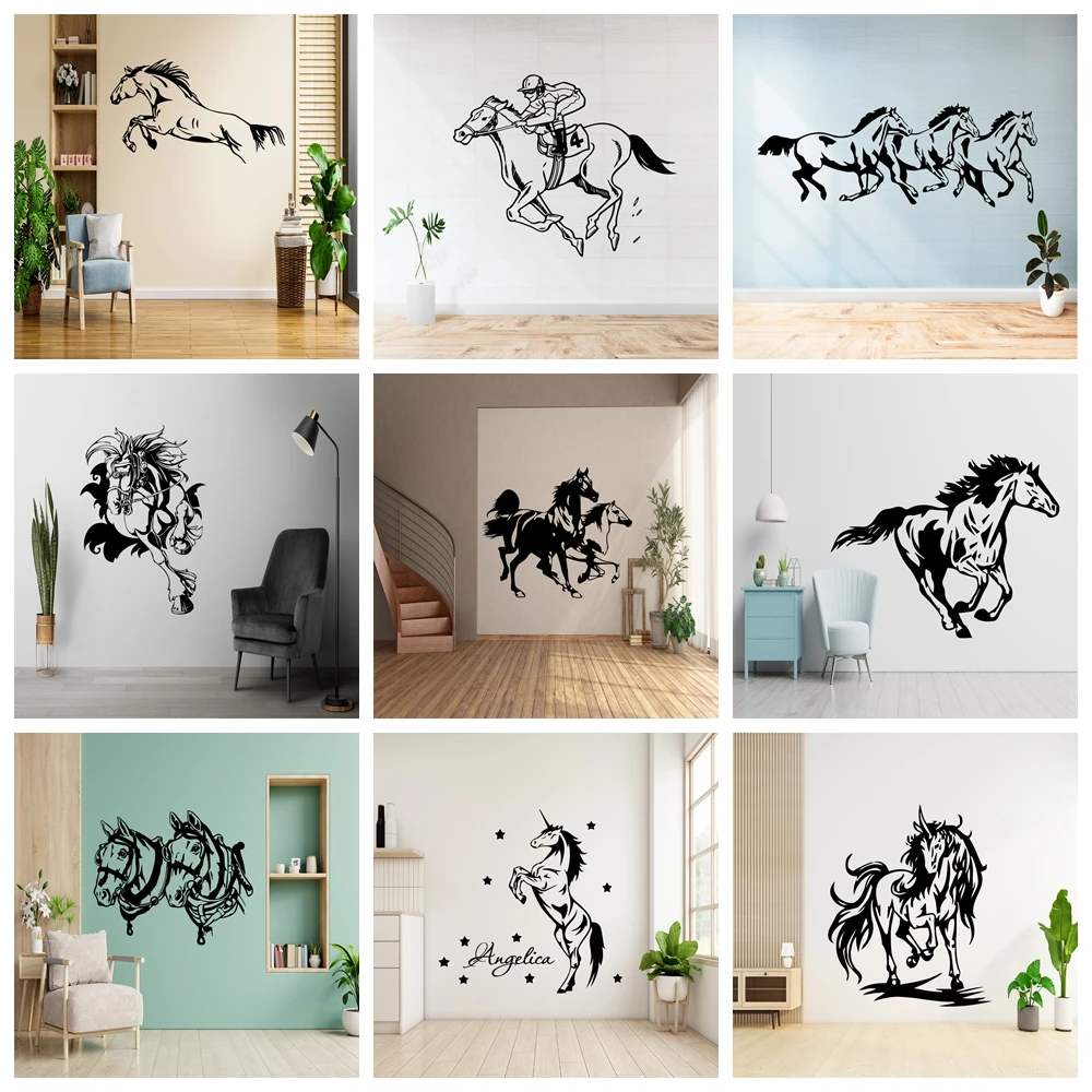 

Creative Horse wall sticker Wall Sticker Self Adhesive Vinyl Waterproof Wall Art Decal For Kids Room Home Decor Wall Decal