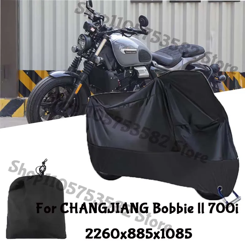 Motorcycle Full Covers For CHANGJIANG Bobbie ll 700i Car Sun Protection Dust No Ear Thickened Oxford Clothcover Accessories