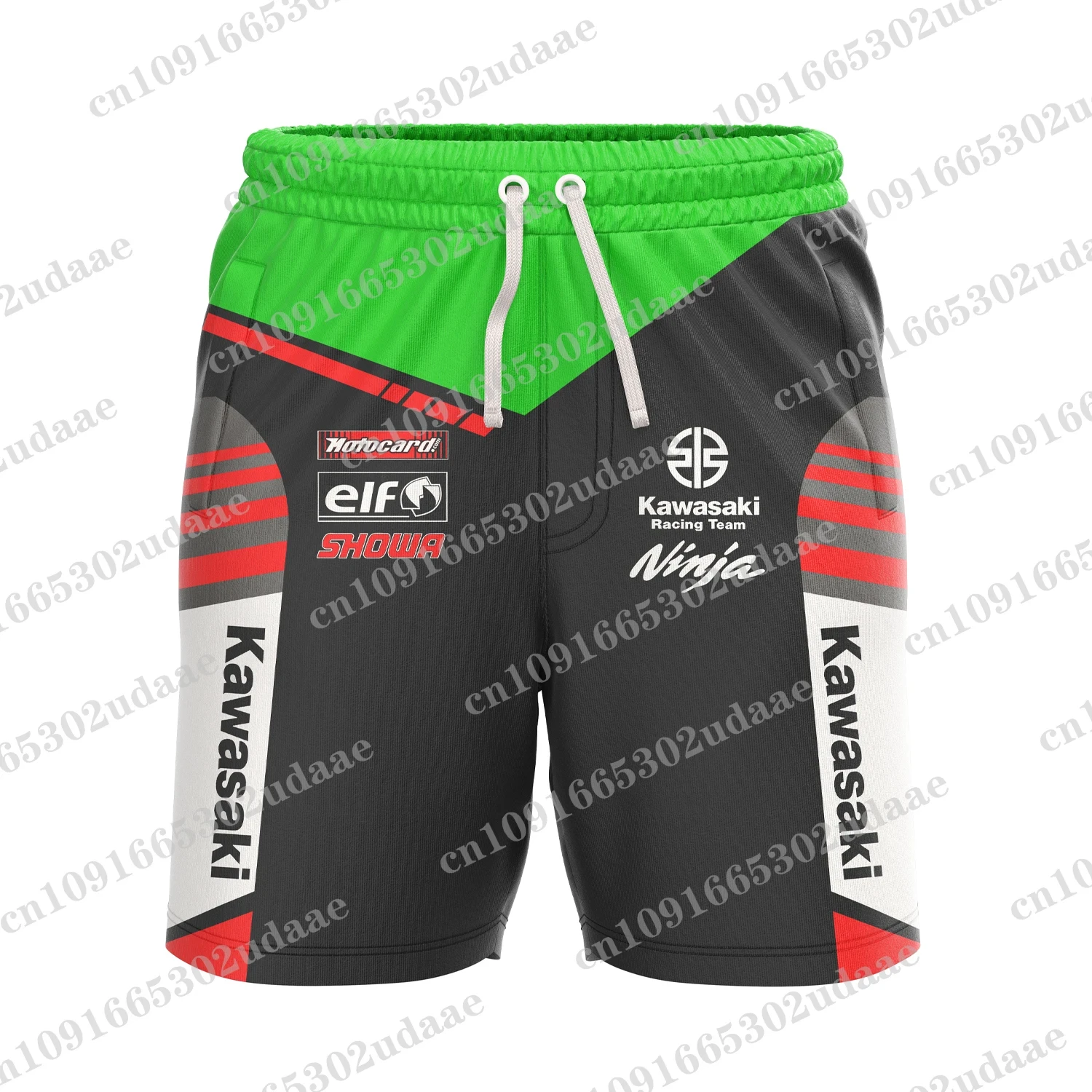 New 2024 Kawasaki Racing Motorcycle Racing Enthusiasts Men and Women\'s Summer Shorts Breathable Casual Speed Drying Beach Pants